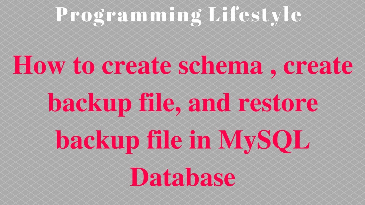 mysql restore database